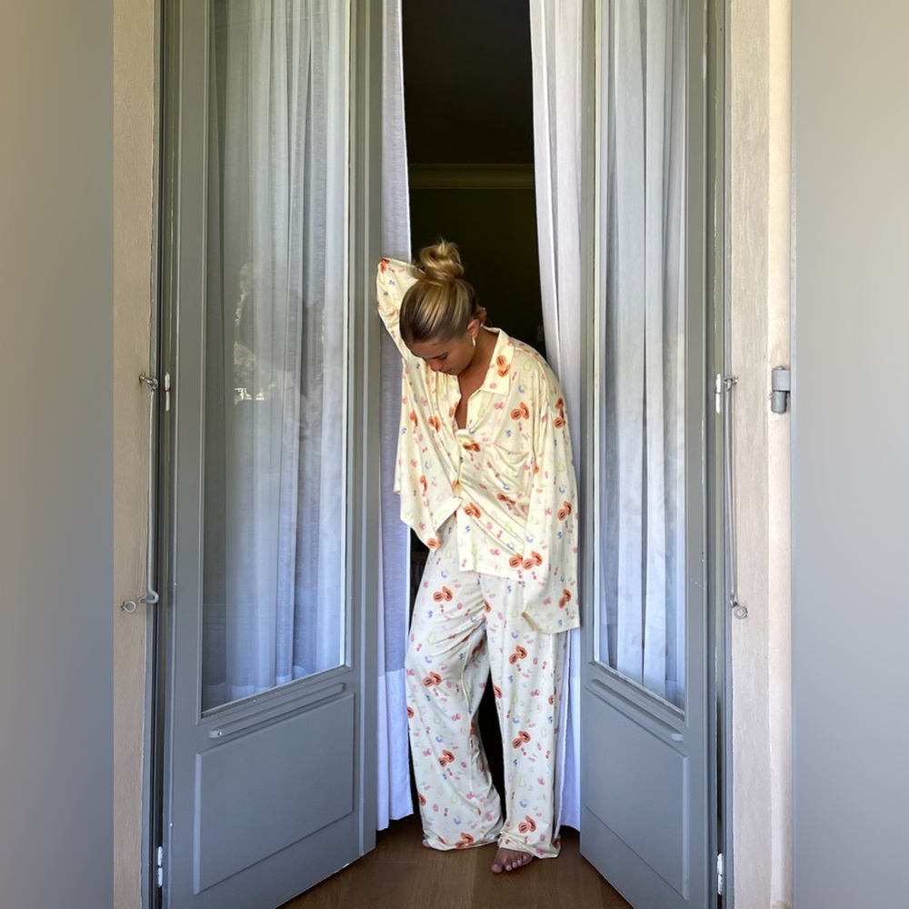 Djerf Avenue Go Slow Pajama Pant Fruit XXS